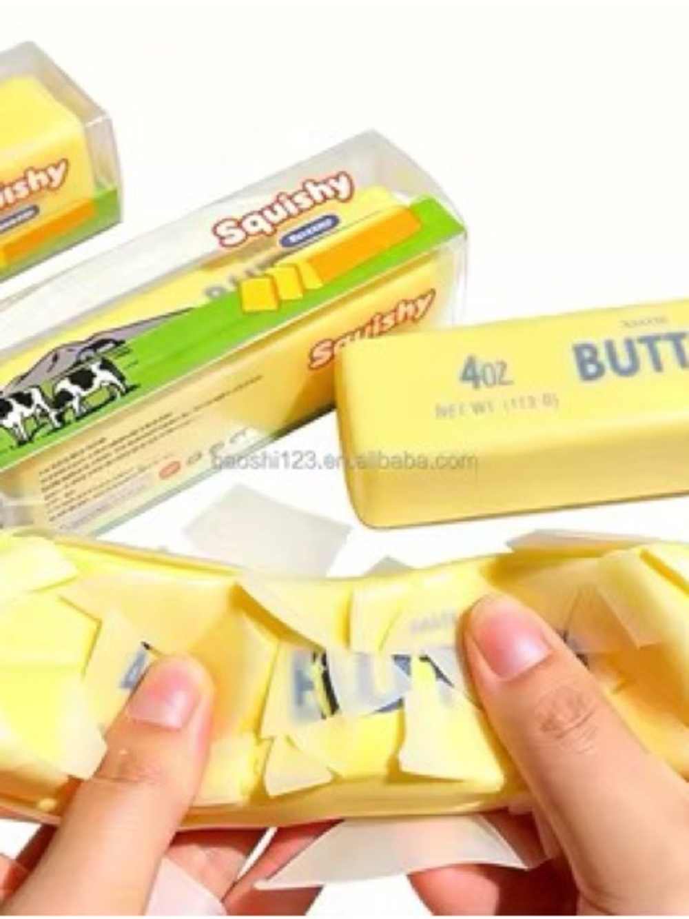 Wax cracking Butter squishy Squeeze Toy - Yellow